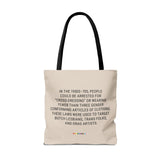 Wearing Pants Was a Crime Tote Bag – Fashion as Rebellion