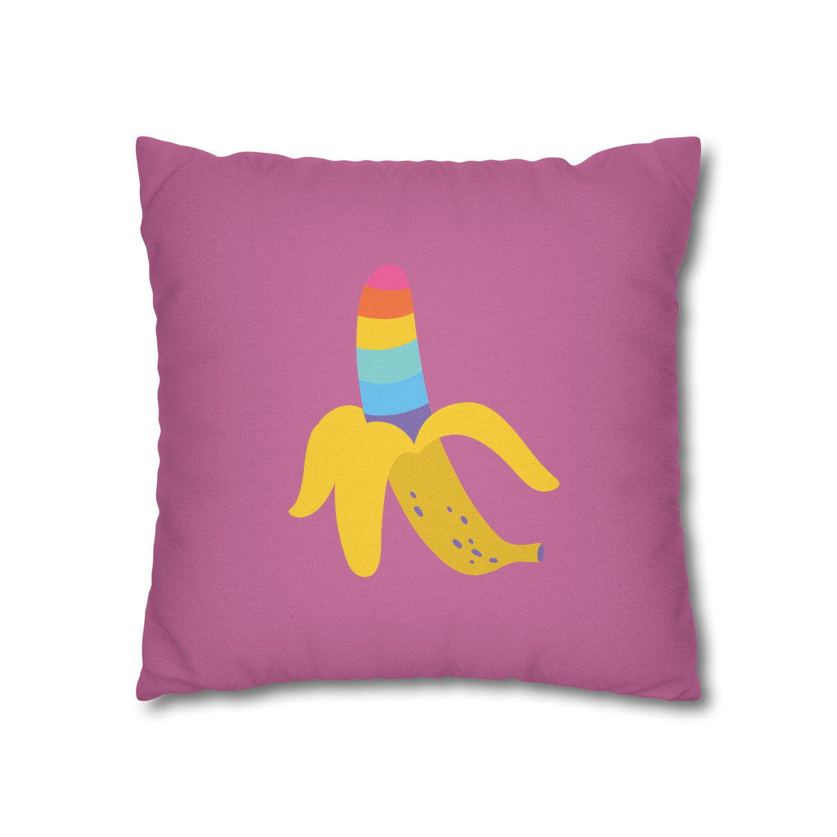 Banana Rainbow Pillow Cover