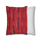 Copy of Exhausted American Square Pillowcase, Cozy Home Decor, Living Room Accent, Gift for Friends, Inspirational Decor