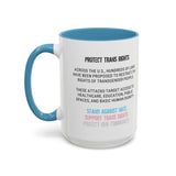 Protect Trans Rights 2025 Accent Mug – Bold Brew, Louder Message