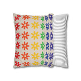 Floral Rainbow Pillow Cover – Soft, Queer, and Cozy
