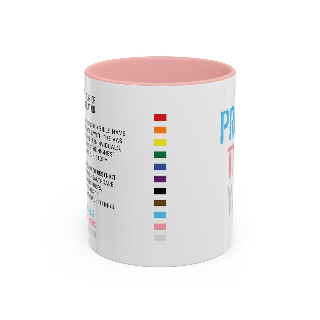 2025 Protect Trans Youth Accent Mug – Sip With Purpose