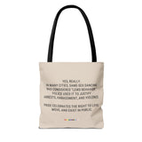 Arrested for Dancing Tote Bag – Joy Was a Crime