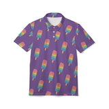 Purple Colorful Popsicle Pattern Unisex Polo Shirt - Summer Vibes