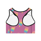 Pink Melting Point Sports Bra - Fun & Vibrant Summer Activewear