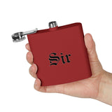Sir Elegant Stainless Steel Flask - Inscription, Groomsmen Gift, Personalized Drinking Accessory, Classic Party Favor, Wedding Keepsake