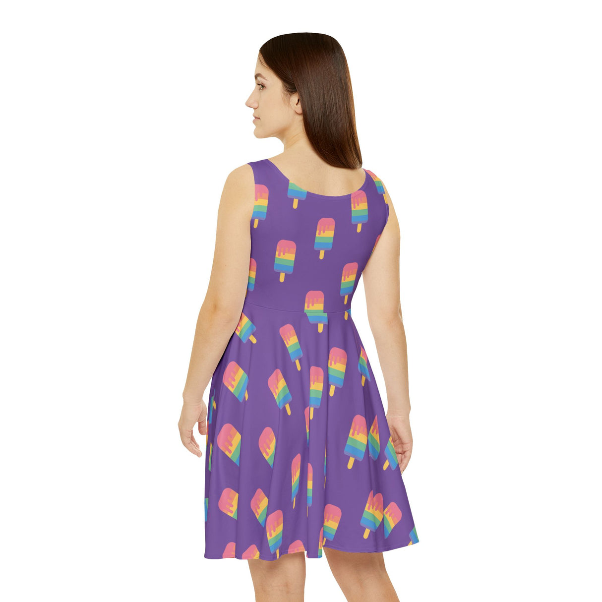 Copy of Melting Point Skater Dress, Summer Vibes Dress, Casual Party Dress, Cute Ice Cream Dress, Vacation Outfit