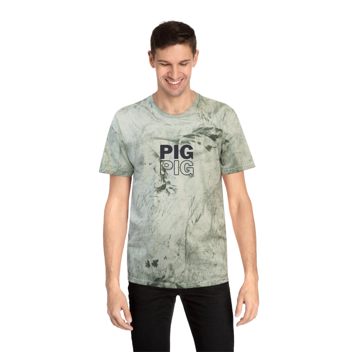 Pig Pattern Color Blast T-Shirt - Vibrant Pig Print Tees for Fun-Loving Individuals