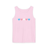 Trans Rainbow Brushstrokes Heavyweight Tank – Washed Feel, Worn With Pride