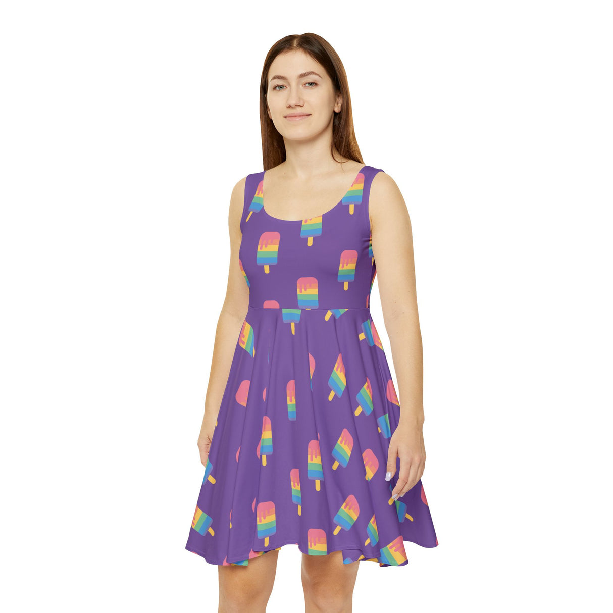 Copy of Melting Point Skater Dress, Summer Vibes Dress, Casual Party Dress, Cute Ice Cream Dress, Vacation Outfit