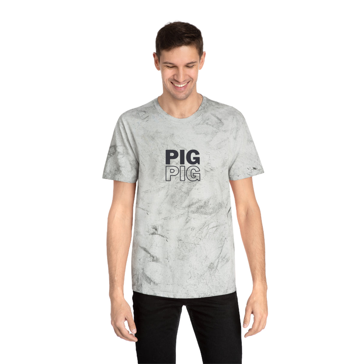 Pig Pattern Color Blast T-Shirt - Vibrant Pig Print Tees for Fun-Loving Individuals