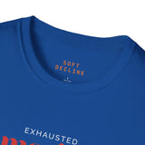 Exhausted American Unisex Softstyle T-Shirt - Casual Comfort Tee for Everyday Wear