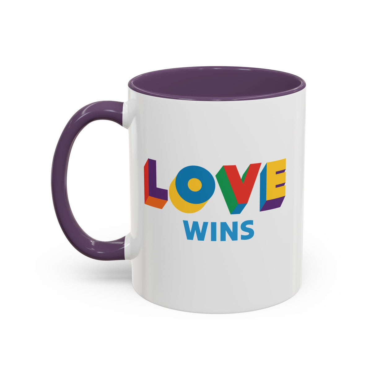Love Wins Accent Mug – Sip with Pride – 11oz & 15oz Options