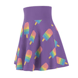 Purple Melting Point Women's Skater Skirt - Playful Summer Fashion