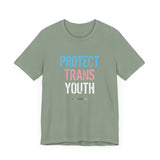 2025 Protect Trans Youth Lightweight Tee – Soft Fit, Urgent Message