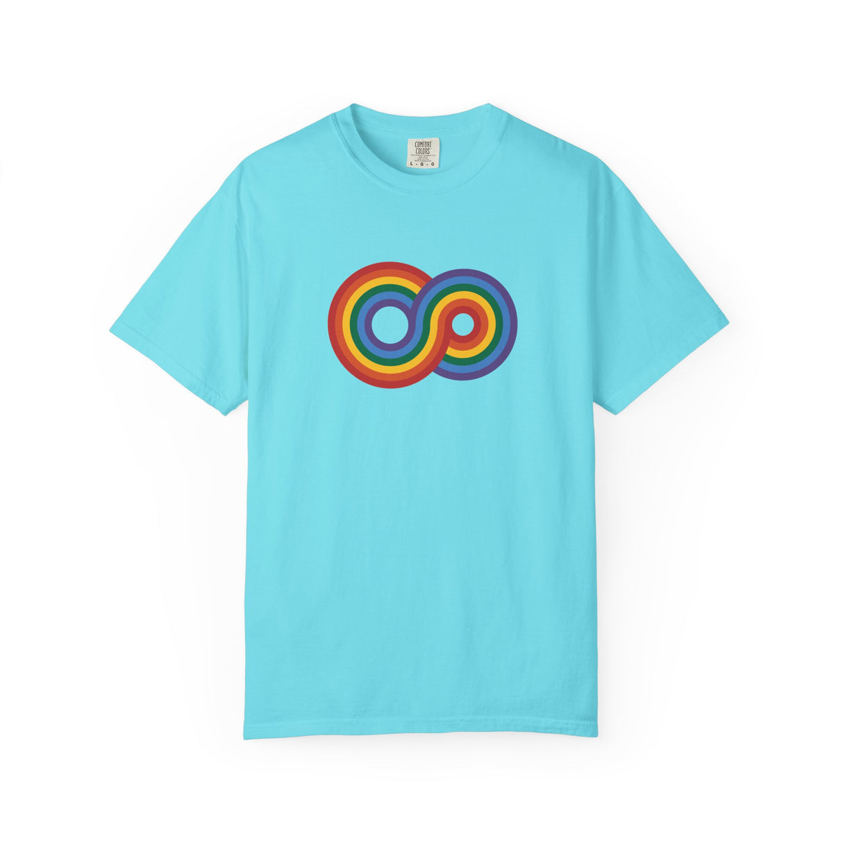 Gayfinity Rainbow Heavyweight Tee – Washed Look, Limitless Pride