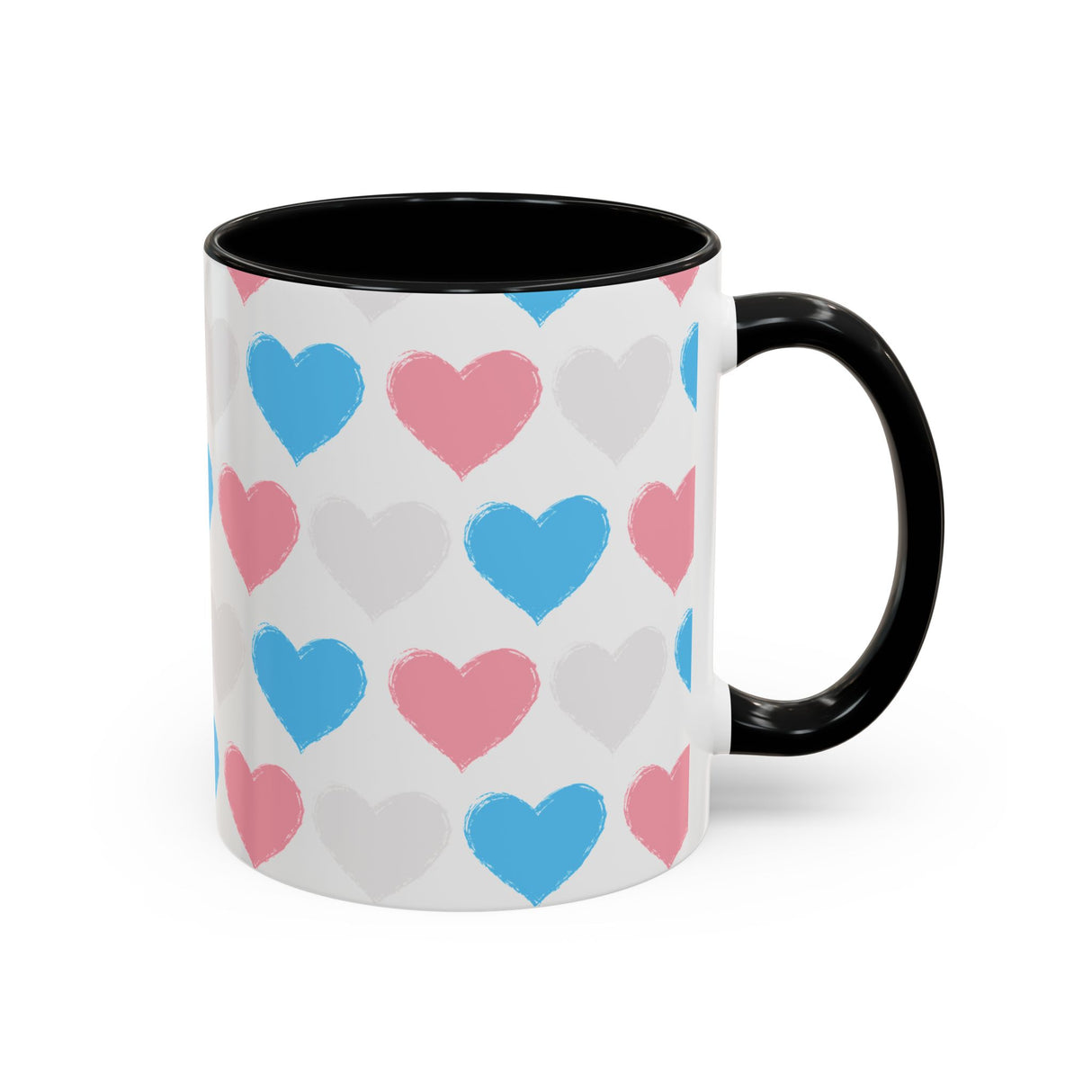 Trans Rainbow Brushstrokes Accent Mug – Gentle Start, Bold Sip