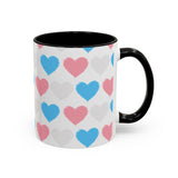 Trans Rainbow Brushstrokes Accent Mug – Gentle Start, Bold Sip