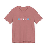 Trans Rainbow Brushstrokes Lightweight Tee – Soft Feel, Strong Message