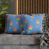 Melting Point Colorful Popsicle Square Pillowcase for Summer Vibes