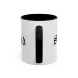 Stud Accent Coffee Mug - Black Handle, 11oz & 15oz Options
