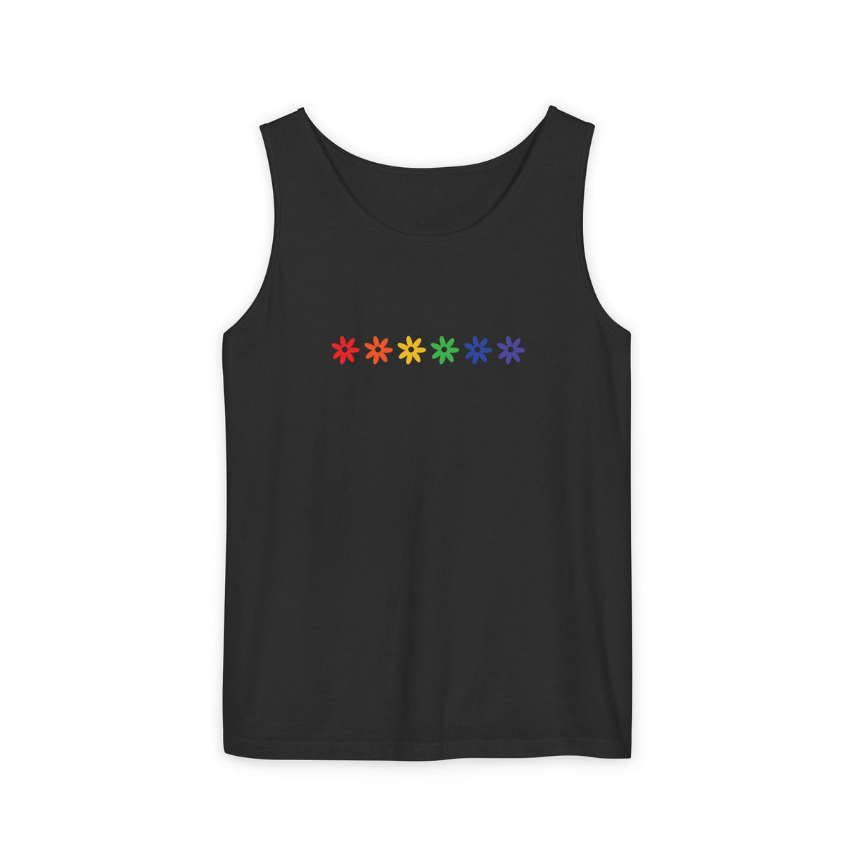 Rainbow Flowers Tee – Faded Florals, Loud Pride