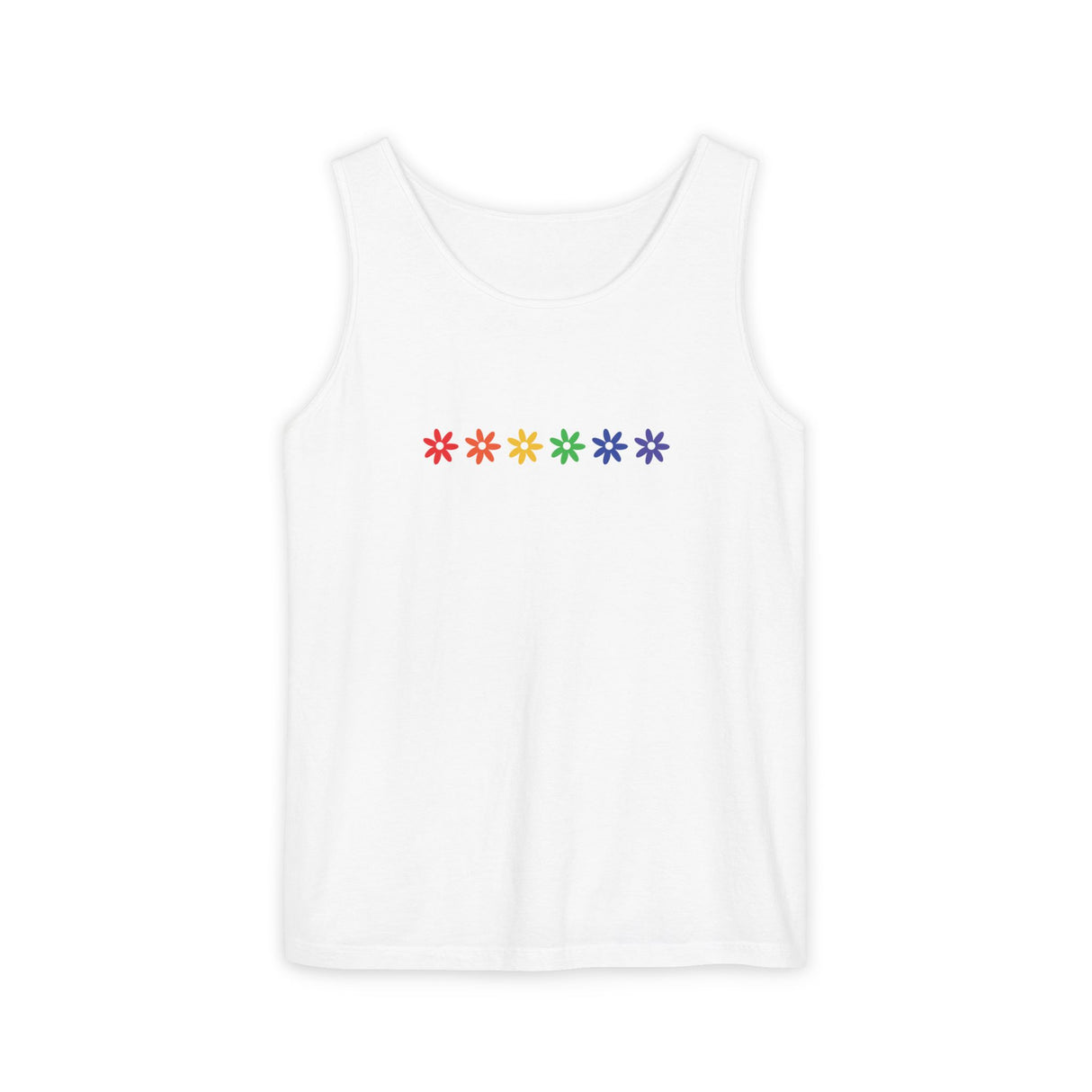 Rainbow Flowers Tee – Faded Florals, Loud Pride