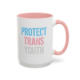 2025 Protect Trans Youth Accent Mug – Sip With Purpose