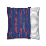 Copy of Exhausted American Square Pillowcase, Cozy Home Decor, Living Room Accent, Gift for Friends, Inspirational Decor