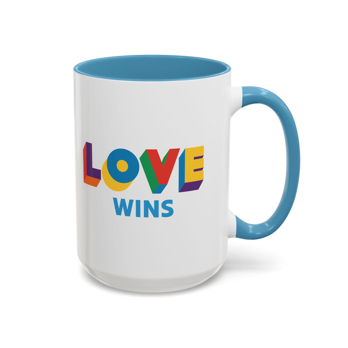 Love Wins Accent Mug – Sip with Pride – 11oz & 15oz Options