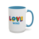 Love Wins Accent Mug – Sip with Pride – 11oz & 15oz Options