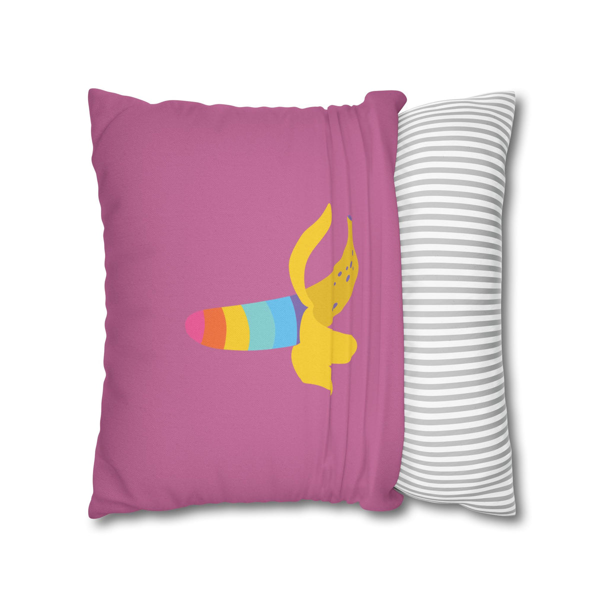 Banana Rainbow Pillow Cover