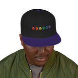 Rainbow Flowers Snapback Hat – Blooms with Bite