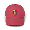 Rainbow Lick Icon Distressed Dad Cap