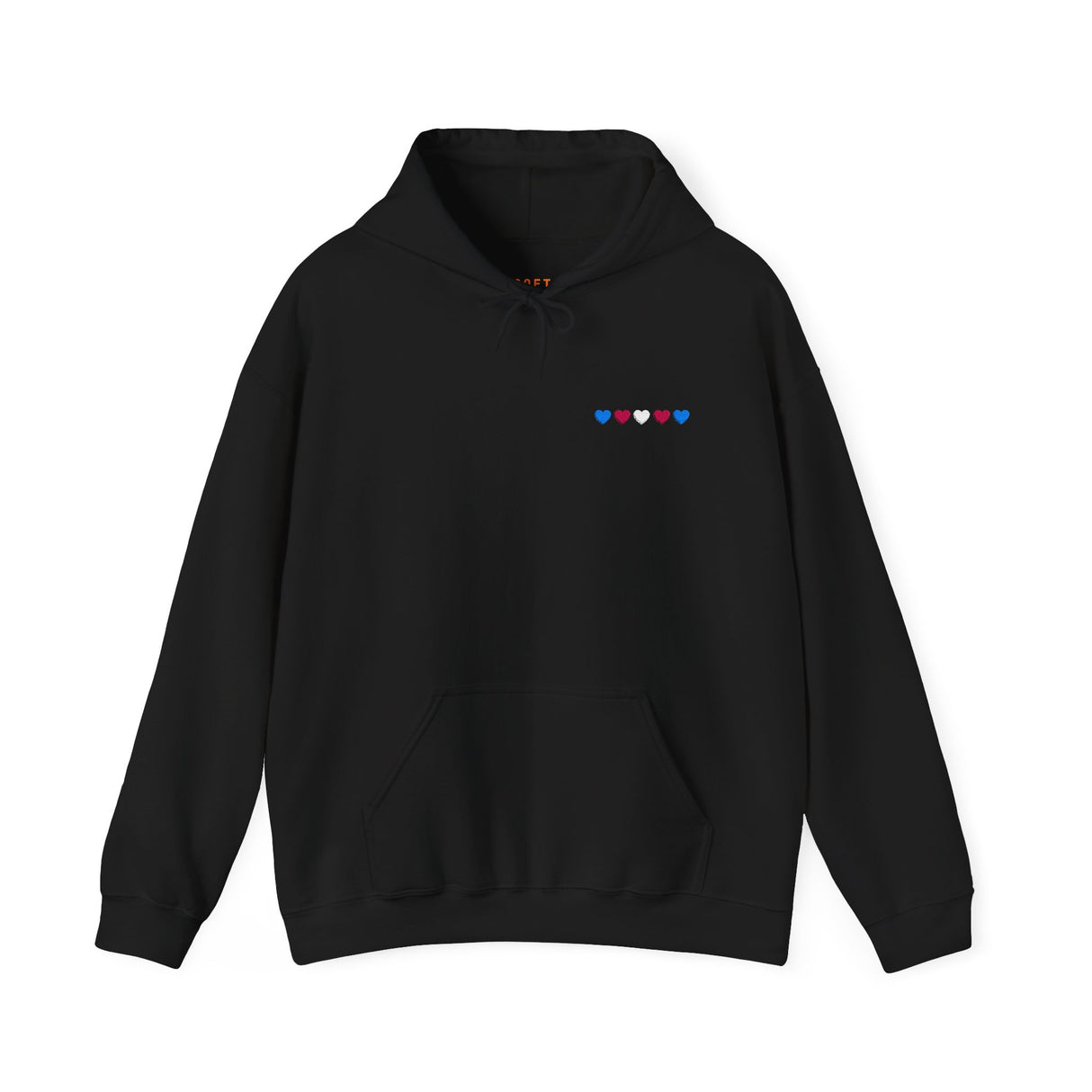 Trans Heart Embroidered Hoodie – Classic Fit, Lasting Pride