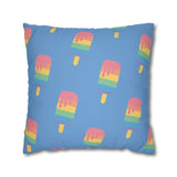 Melting Point Colorful Popsicle Square Pillowcase for Summer Vibes