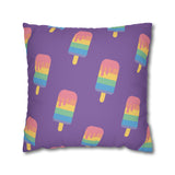 Melting Point Colorful Popsicle Square Pillowcase for Summer Vibes