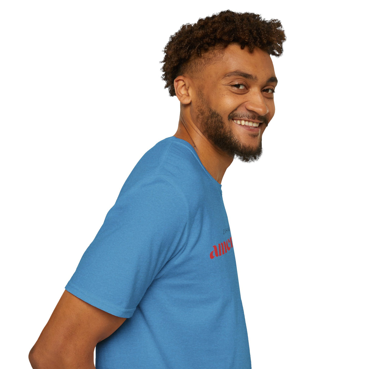 Exhausted American Unisex Softstyle T-Shirt - Casual Comfort Tee for Everyday Wear