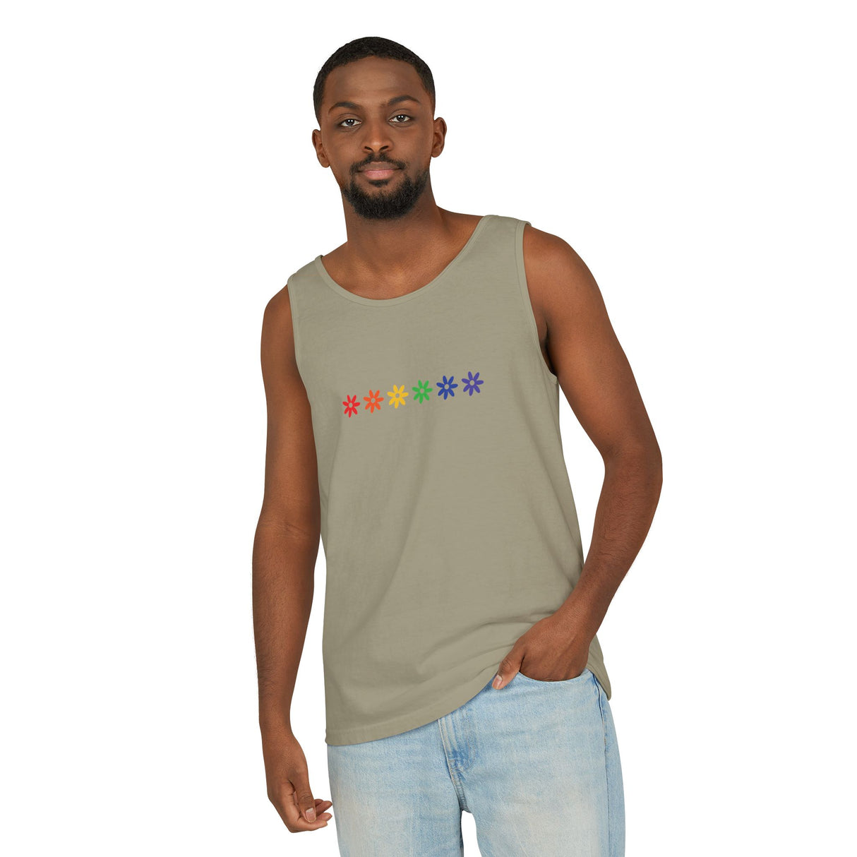 Rainbow Flowers Tee – Faded Florals, Loud Pride