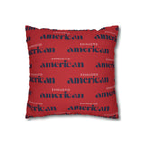 Copy of Exhausted American Square Pillowcase, Cozy Home Decor, Living Room Accent, Gift for Friends, Inspirational Decor