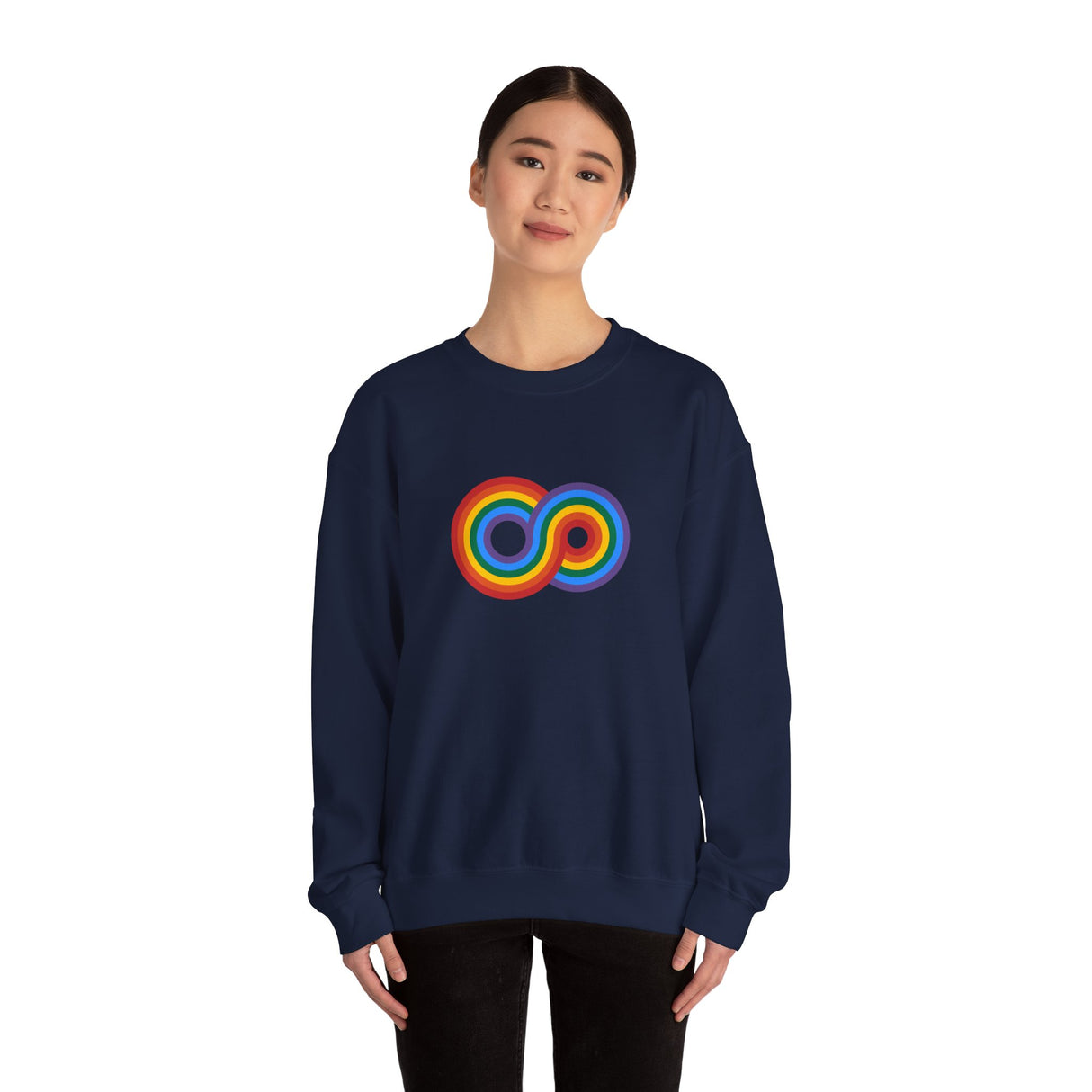 Gayfinity Rainbow Medium Weight Sweatshirt – Cozy Fit, Infinite Pride