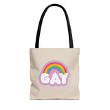 Gay Rainbow Cloud Tote – Cute, Bold, and Built to Carry It All