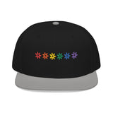 Rainbow Flowers Snapback Hat – Blooms with Bite