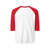 Exhausted American Raglan Shirt - Cozy Unisex Three-Quarter Sleeve Tee