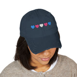 Trans Rainbow Distressed Dad Hat – Soft Fade, Strong Signal