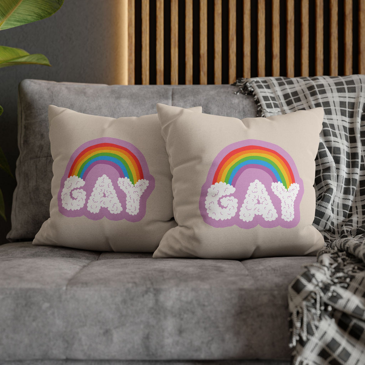 Gay Cloud Pillow Cover – Soft, Sweet, and Proud as Hell
