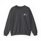 LOVE Rainbow Heart Embroidered Crewneck Sweatshirt