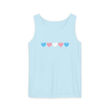 Trans Rainbow Brushstrokes Heavyweight Tank – Washed Feel, Worn With Pride