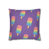 Melting Point Colorful Popsicle Square Pillowcase for Summer Vibes