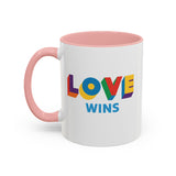 Love Wins Accent Mug – Sip with Pride – 11oz & 15oz Options